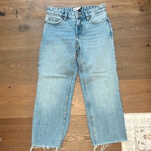 Zara Sky Blue Ankle Jeans